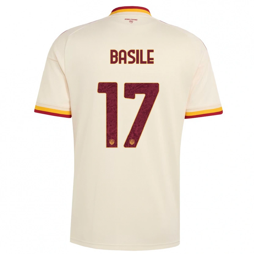Danxen Uomo Maglia Emmanuel Basile #17 Champagne Rosso Giallo Kit Gara Away 2026/27 Maglietta