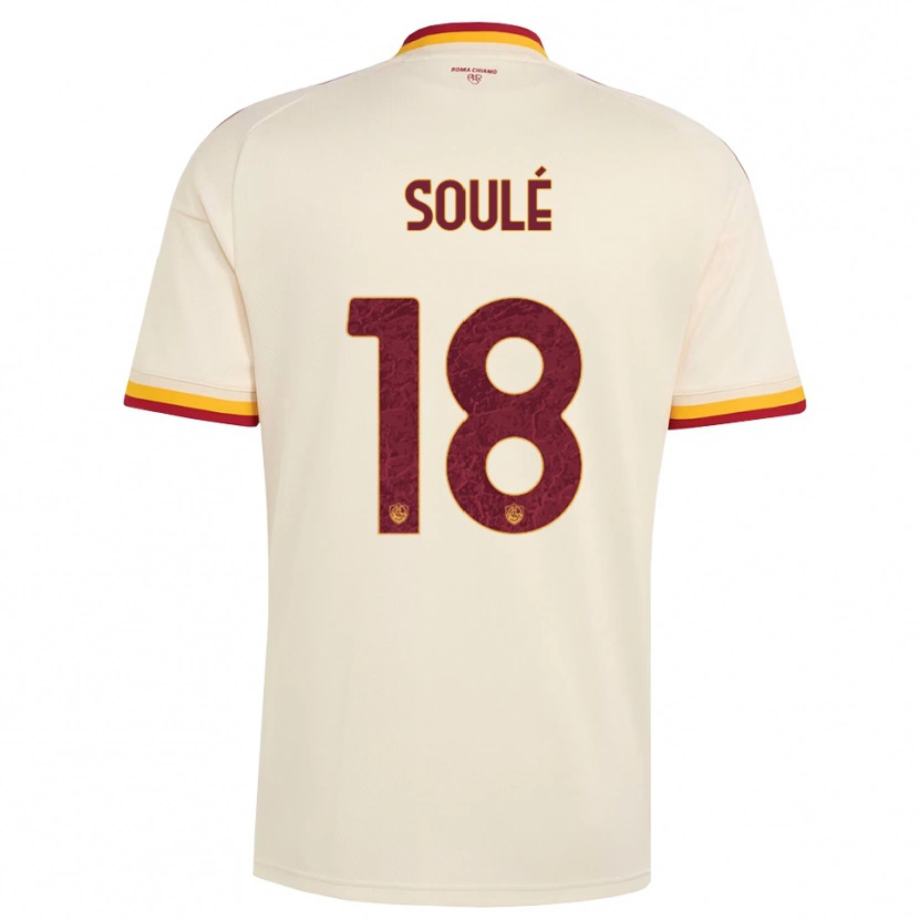 Danxen Uomo Maglia Matías Soulé #18 Champagne Rosso Giallo Kit Gara Away 2026/27 Maglietta