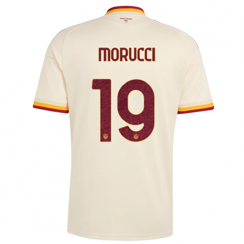 Danxen Uomo Maglia Edoardo Morucci #19 Champagne Rosso Giallo Kit Gara Away 2026/27 Maglietta