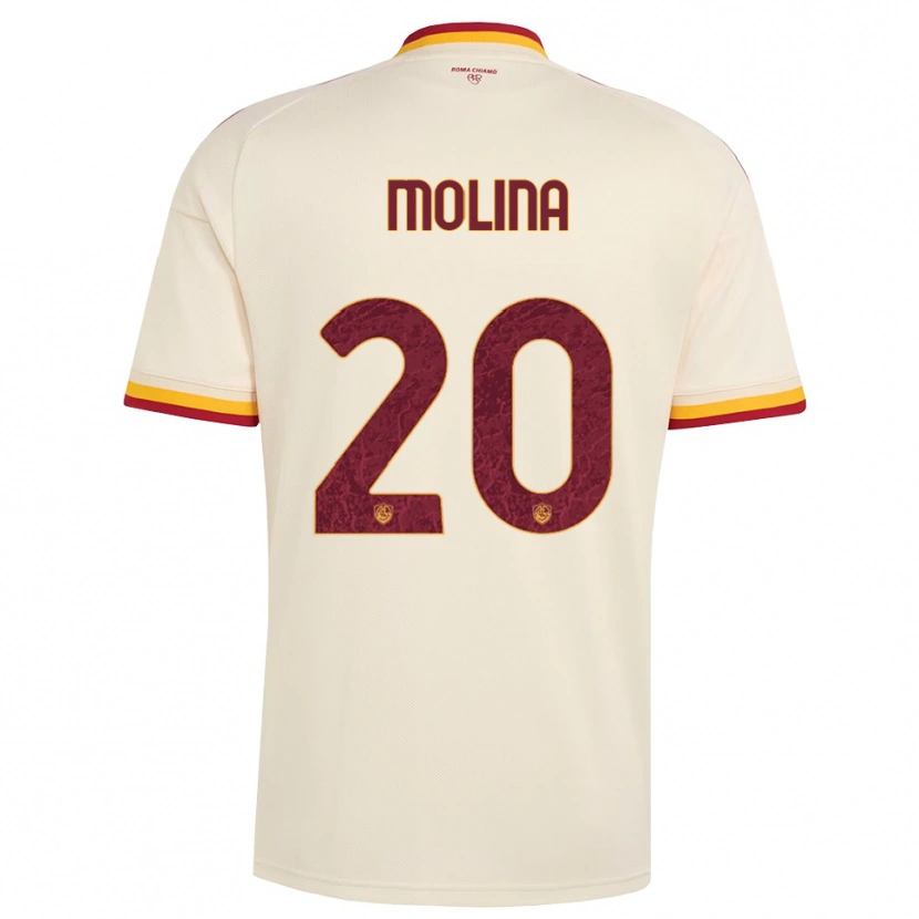 Danxen Uomo Maglia Nahuel Molina #20 Champagne Rosso Giallo Kit Gara Away 2026/27 Maglietta
