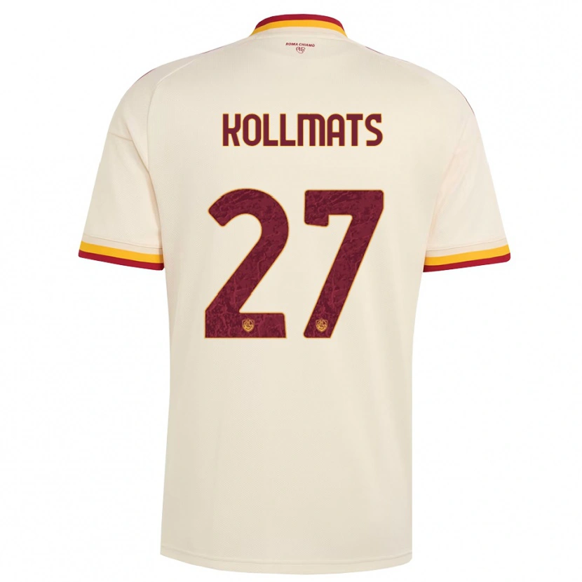 Danxen Uomo Maglia Beata Kollmats #27 Champagne Rosso Giallo Kit Gara Away 2026/27 Maglietta