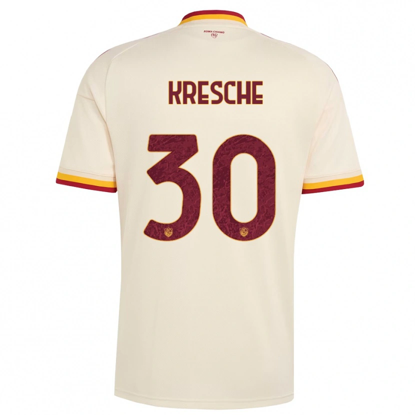 Danxen Uomo Maglia Isabella Kresche #30 Champagne Rosso Giallo Kit Gara Away 2026/27 Maglietta