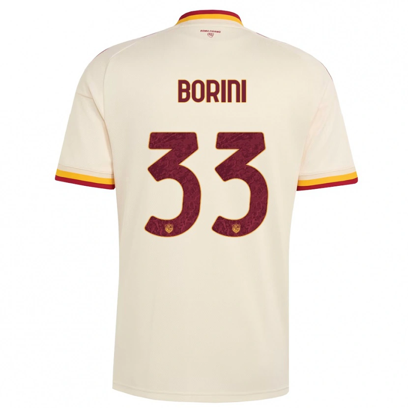 Danxen Uomo Maglia Joyce Borini #33 Champagne Rosso Giallo Kit Gara Away 2026/27 Maglietta