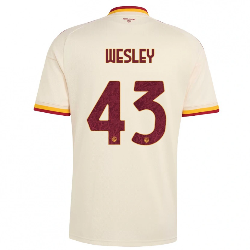 Danxen Uomo Maglia Wesley Vinícius França Lima #43 Champagne Rosso Giallo Kit Gara Away 2026/27 Maglietta