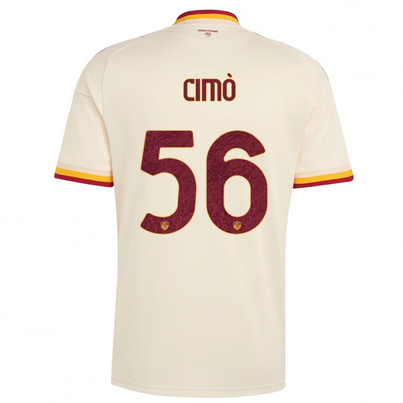 Danxen Uomo Maglia Giada Cimò #56 Champagne Rosso Giallo Kit Gara Away 2026/27 Maglietta