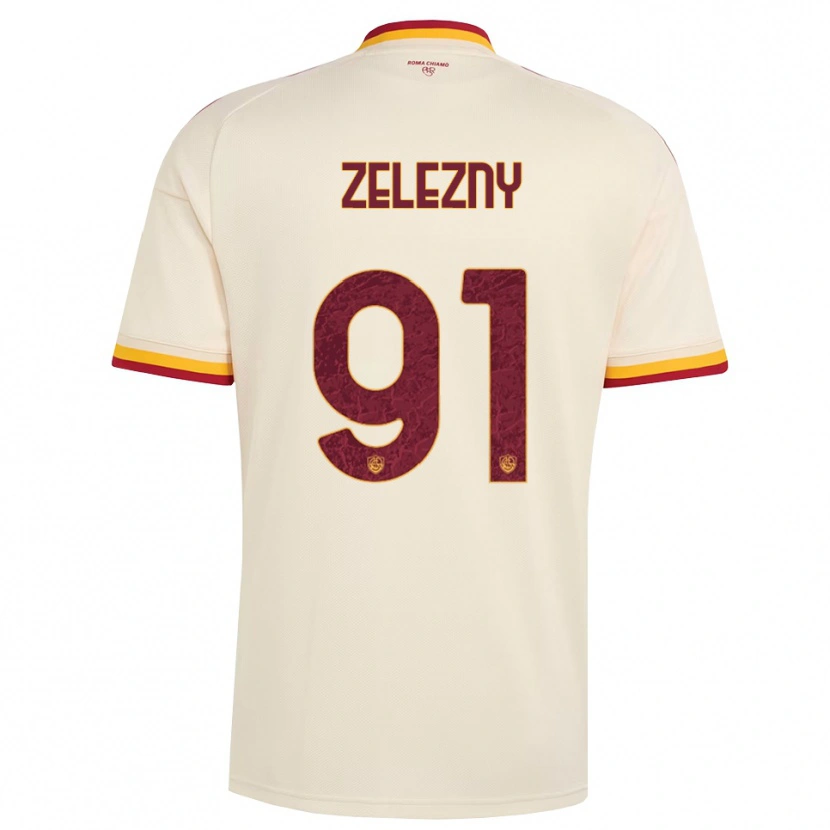 Danxen Uomo Maglia Radoslaw Zelezny #91 Champagne Rosso Giallo Kit Gara Away 2026/27 Maglietta