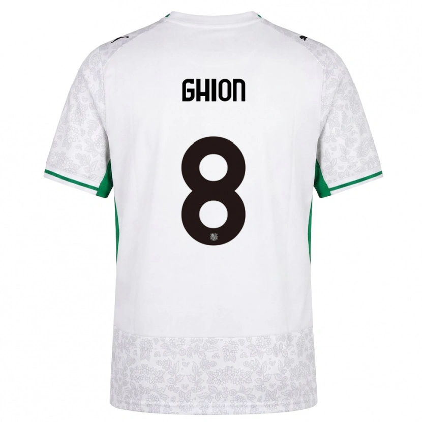 Danxen Uomo Maglia Andrea Ghion #8 Bianco Nero Verde Kit Gara Away 2026/27 Maglietta