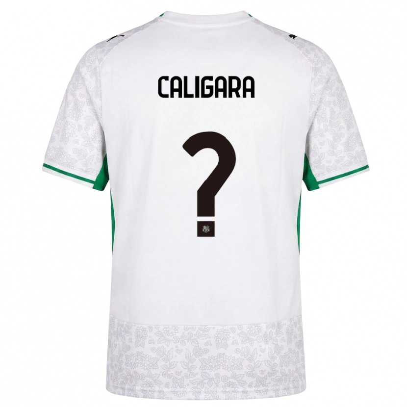 Danxen Uomo Maglia Fabrizio Caligara #0 Bianco Nero Verde Kit Gara Away 2026/27 Maglietta