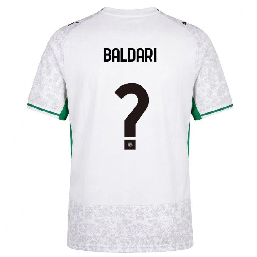 Danxen Uomo Maglia Luca Baldari #0 Bianco Nero Verde Kit Gara Away 2026/27 Maglietta
