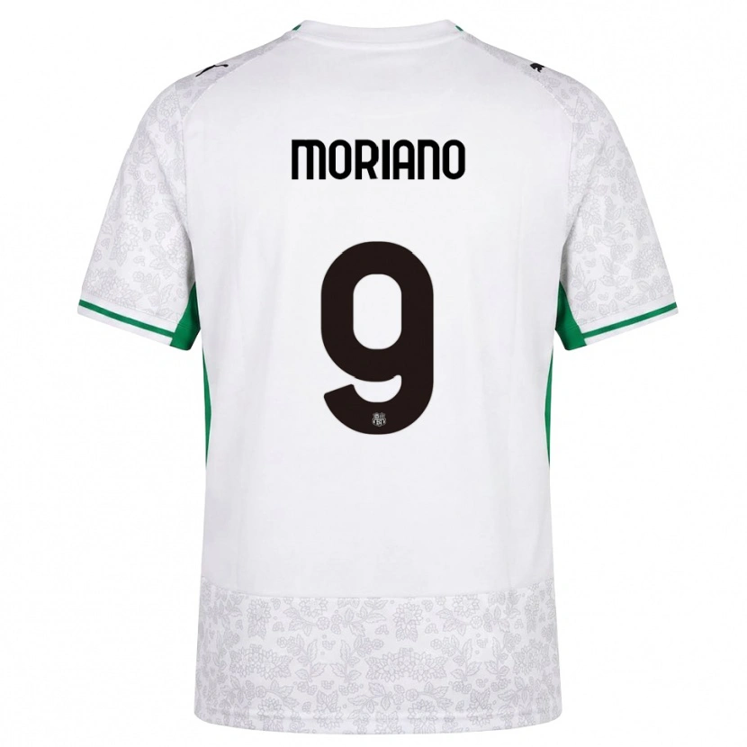 Danxen Uomo Maglia Andrea Moriano #9 Bianco Nero Verde Kit Gara Away 2026/27 Maglietta