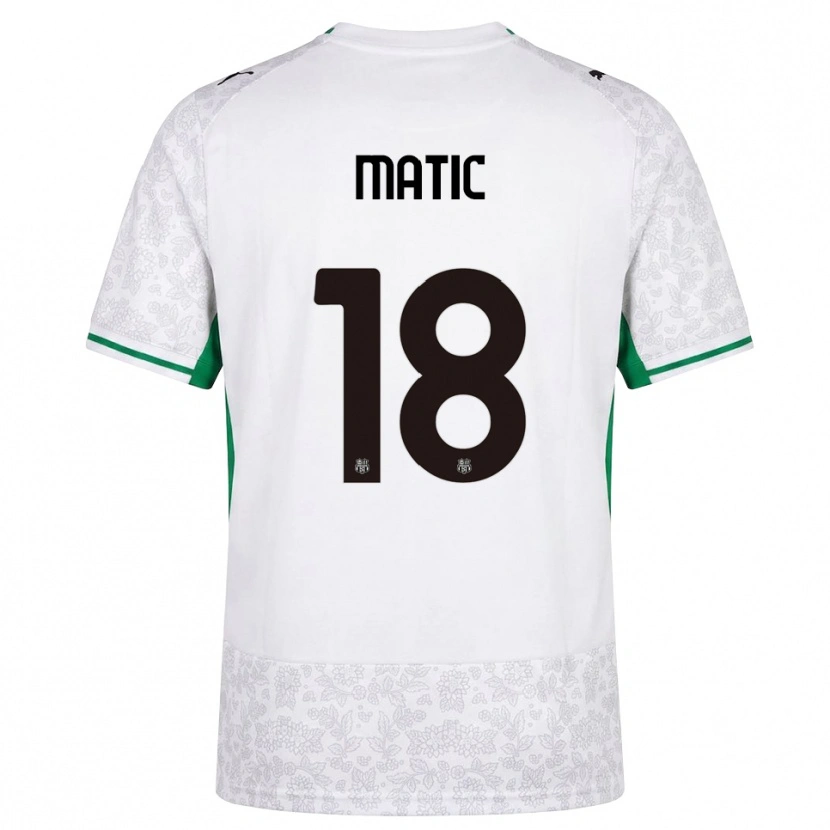 Danxen Uomo Maglia Nemanja Matić #18 Bianco Nero Verde Kit Gara Away 2026/27 Maglietta