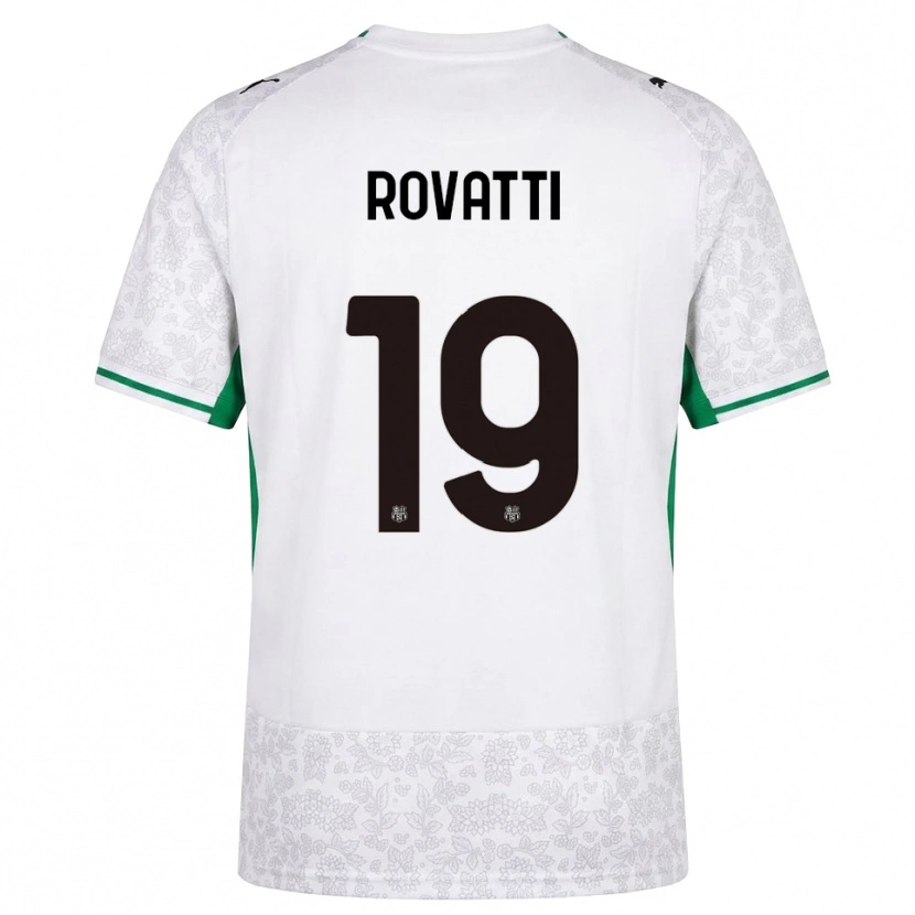 Danxen Uomo Maglia Matteo Rovatti #19 Bianco Nero Verde Kit Gara Away 2026/27 Maglietta