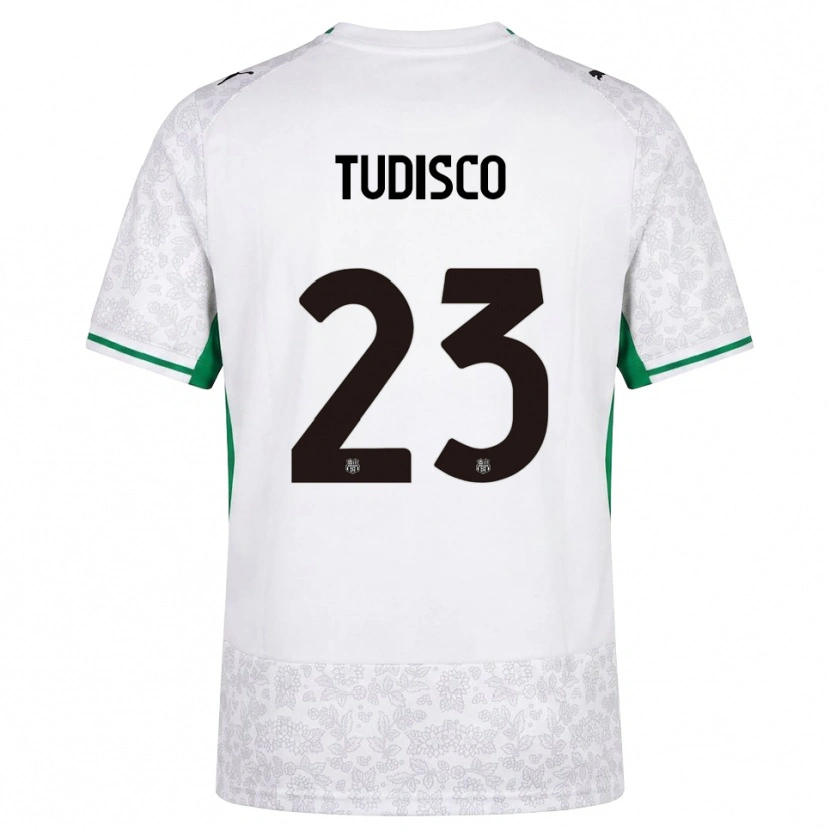 Danxen Uomo Maglia Giorgia Tudisco #23 Bianco Nero Verde Kit Gara Away 2026/27 Maglietta