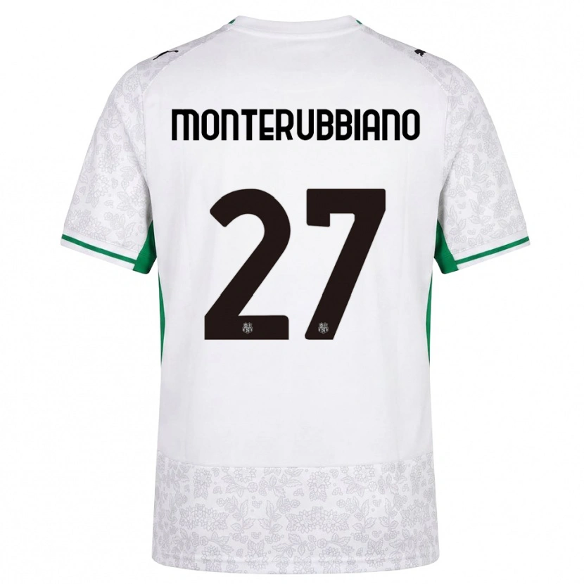 Danxen Uomo Maglia Valeria Monterubbiano #27 Bianco Nero Verde Kit Gara Away 2026/27 Maglietta