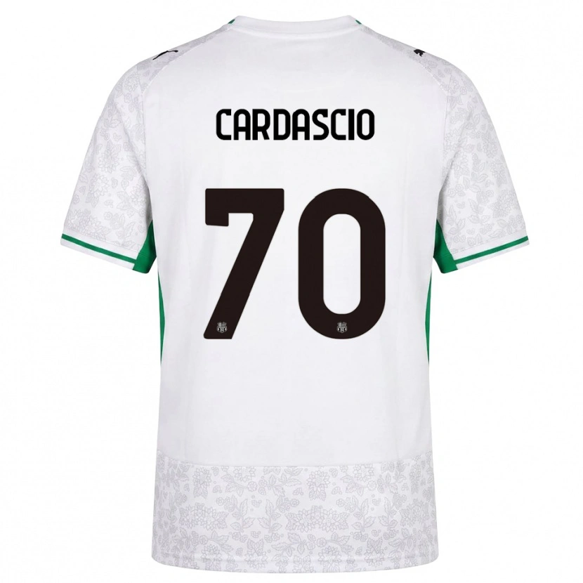 Danxen Uomo Maglia Alessandro Cardascio #70 Bianco Nero Verde Kit Gara Away 2026/27 Maglietta