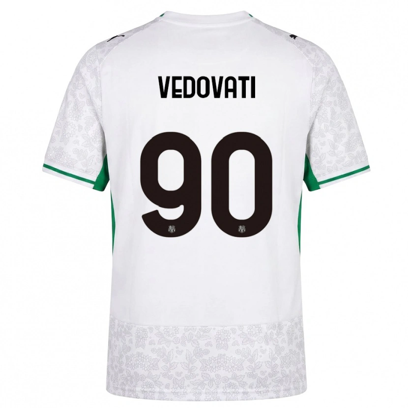 Danxen Uomo Maglia Gabriele Vedovati #90 Bianco Nero Verde Kit Gara Away 2026/27 Maglietta