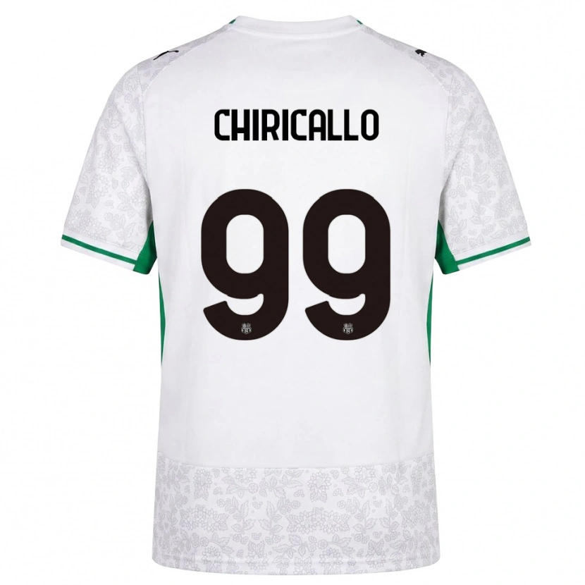 Danxen Uomo Maglia Giovanni Chiricallo #99 Bianco Nero Verde Kit Gara Away 2026/27 Maglietta