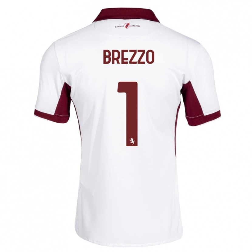 Danxen Uomo Maglia Matteo Brezzo #1 Borgogna Bianco Rosso Kit Gara Away 2026/27 Maglietta
