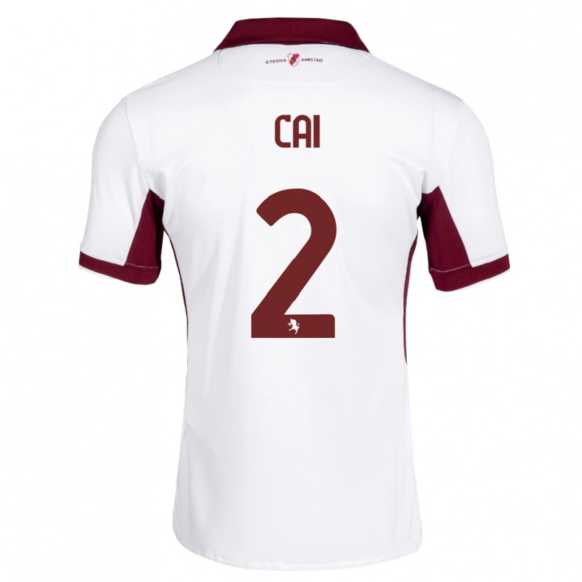 Danxen Uomo Maglia Federico Cai #2 Borgogna Bianco Rosso Kit Gara Away 2026/27 Maglietta