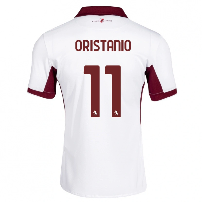 Danxen Uomo Maglia Gaetano Oristanio #11 Borgogna Bianco Rosso Kit Gara Away 2026/27 Maglietta