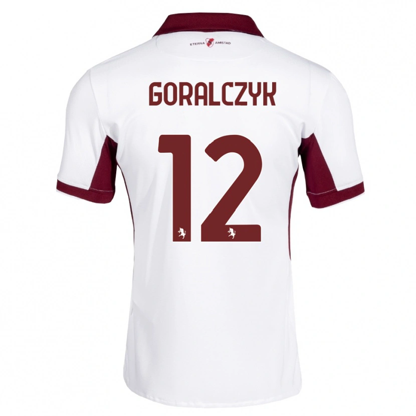 Danxen Uomo Maglia Karol Goralczyk #12 Borgogna Bianco Rosso Kit Gara Away 2026/27 Maglietta