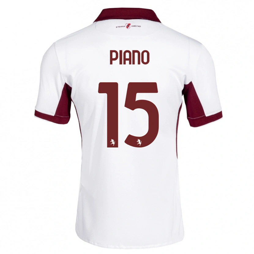 Danxen Uomo Maglia Enrico Piano #15 Borgogna Bianco Rosso Kit Gara Away 2026/27 Maglietta