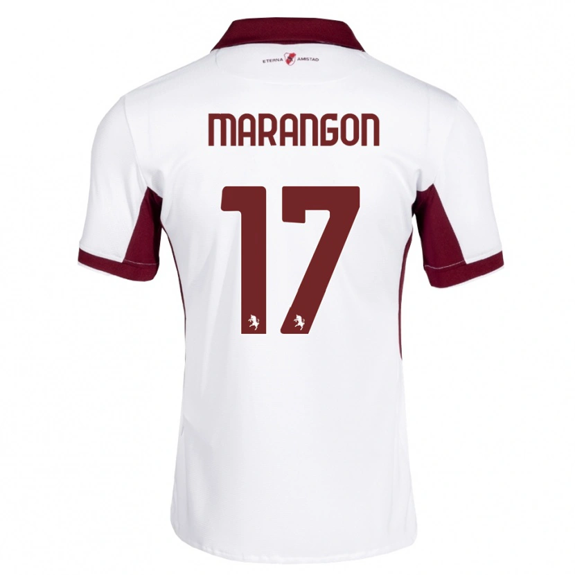 Danxen Uomo Maglia Riccardo Marangon #17 Borgogna Bianco Rosso Kit Gara Away 2026/27 Maglietta