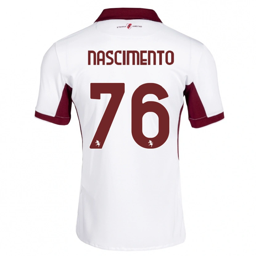 Danxen Uomo Maglia Sandro Nascimento #76 Borgogna Bianco Rosso Kit Gara Away 2026/27 Maglietta