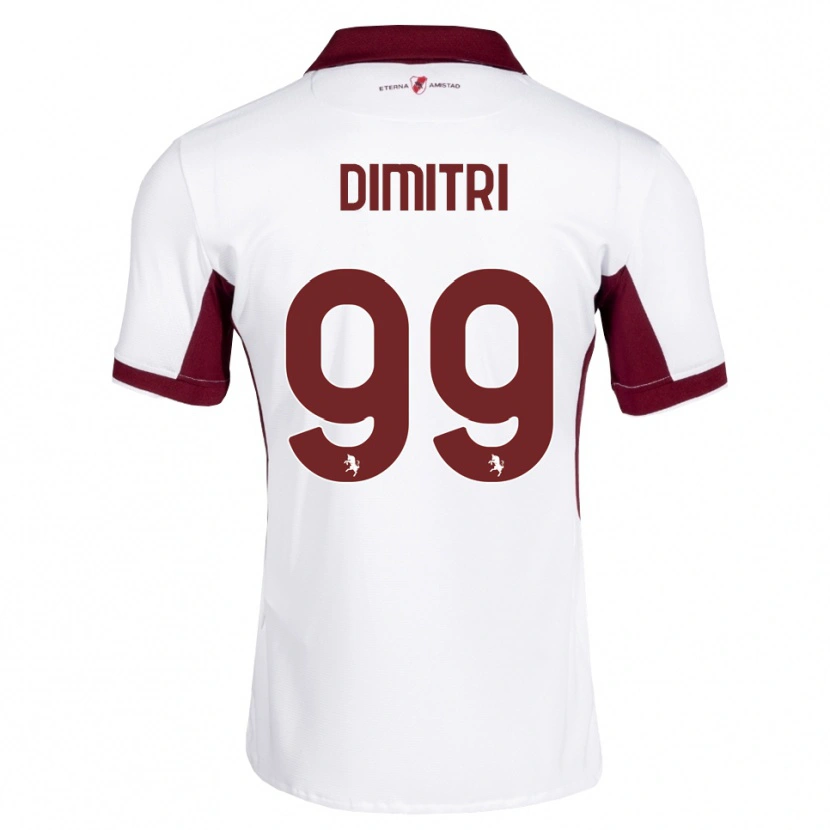 Danxen Uomo Maglia Matteo Dimitri #99 Borgogna Bianco Rosso Kit Gara Away 2026/27 Maglietta