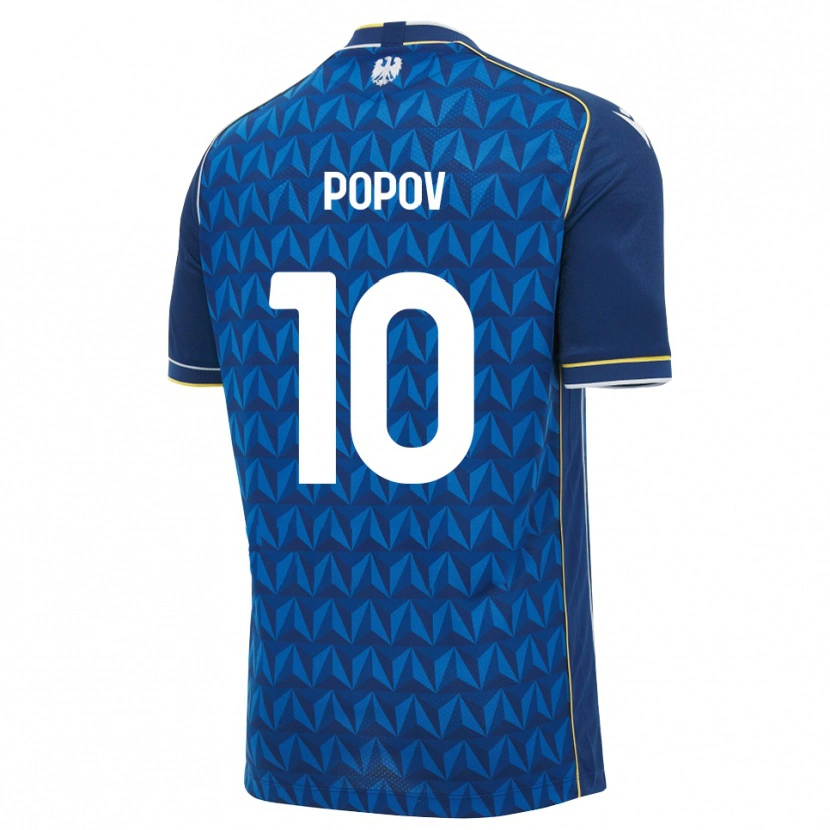Danxen Uomo Maglia Nikolay Popov #10 Blu Reale Blu Bianco Kit Gara Away 2026/27 Maglietta