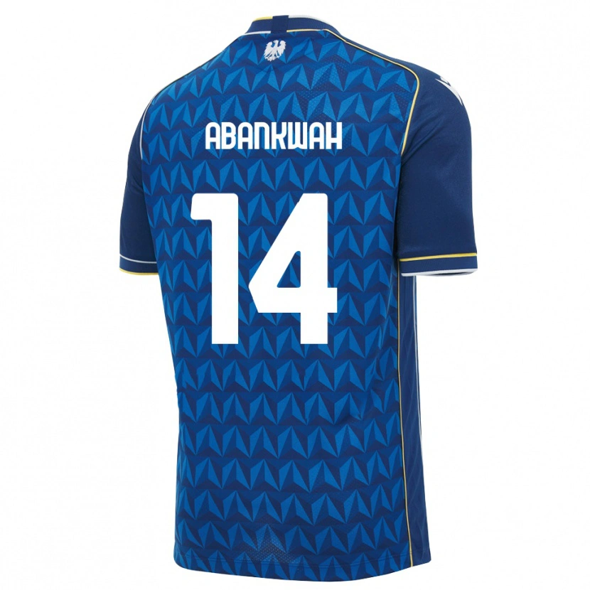 Danxen Uomo Maglia James Abankwah #14 Blu Reale Blu Bianco Kit Gara Away 2026/27 Maglietta