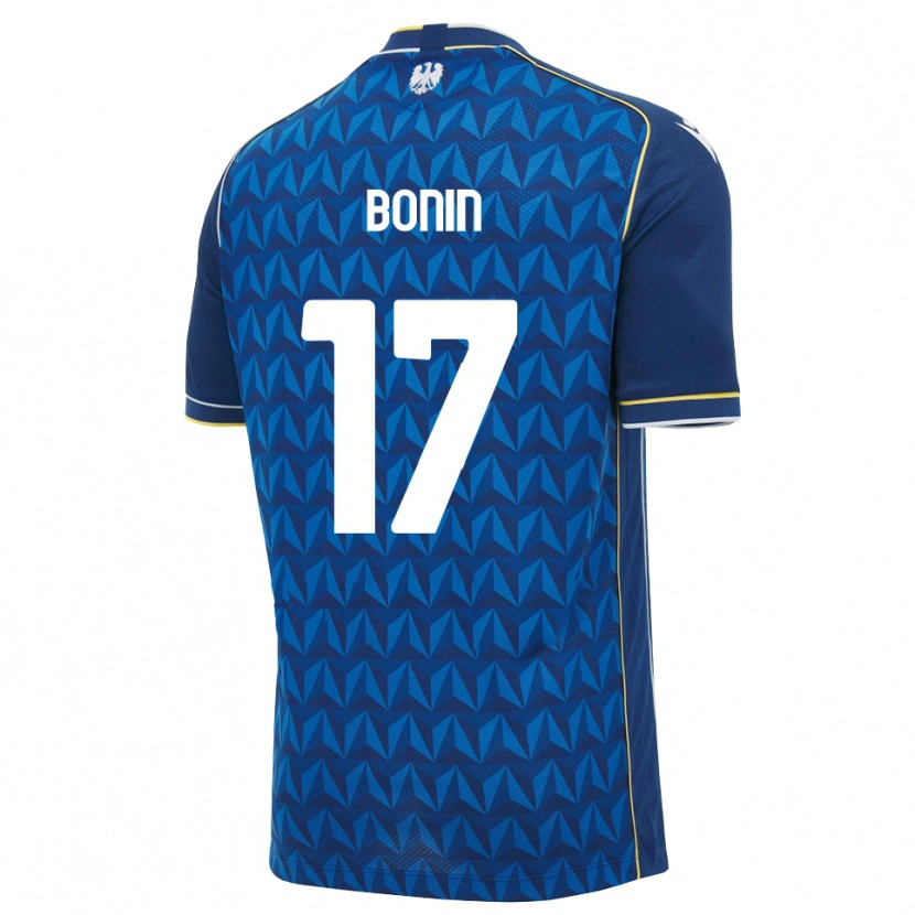 Danxen Uomo Maglia Luca Bonin #17 Blu Reale Blu Bianco Kit Gara Away 2026/27 Maglietta