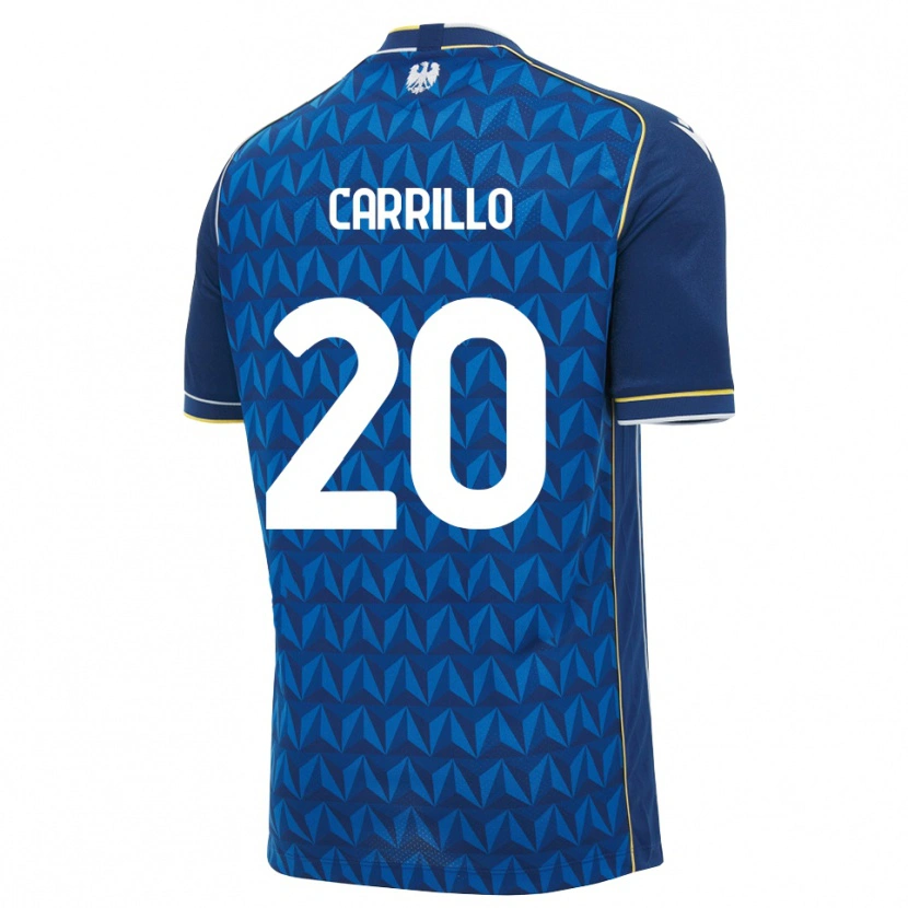 Danxen Uomo Maglia Pietro Carrillo #20 Blu Reale Blu Bianco Kit Gara Away 2026/27 Maglietta