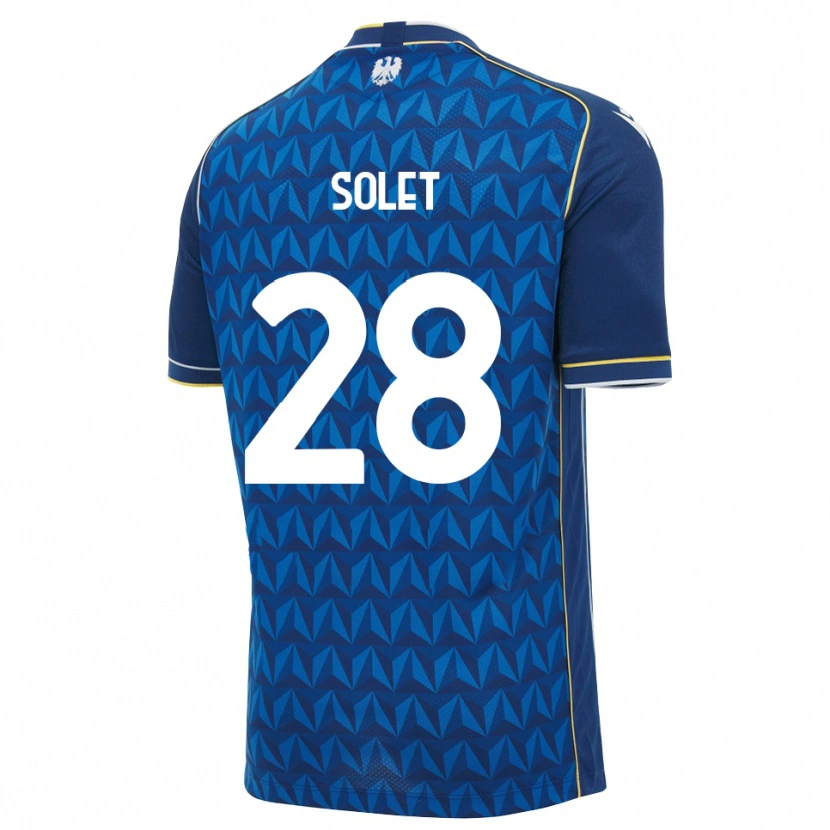 Danxen Uomo Maglia Oumar Solet #28 Blu Reale Blu Bianco Kit Gara Away 2026/27 Maglietta