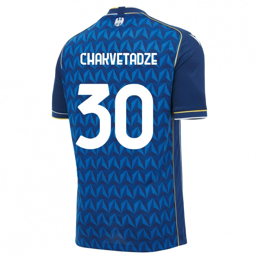Danxen Uomo Maglia Giorgi Chakvetadze #30 Blu Reale Blu Bianco Kit Gara Away 2026/27 Maglietta