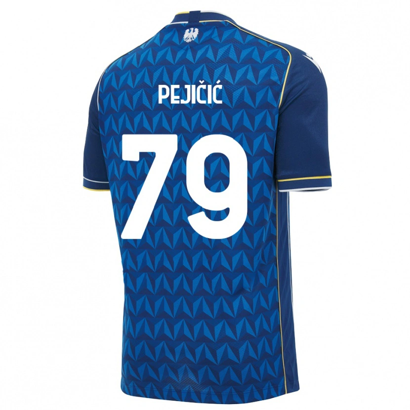 Danxen Uomo Maglia David Pejičić #79 Blu Reale Blu Bianco Kit Gara Away 2026/27 Maglietta