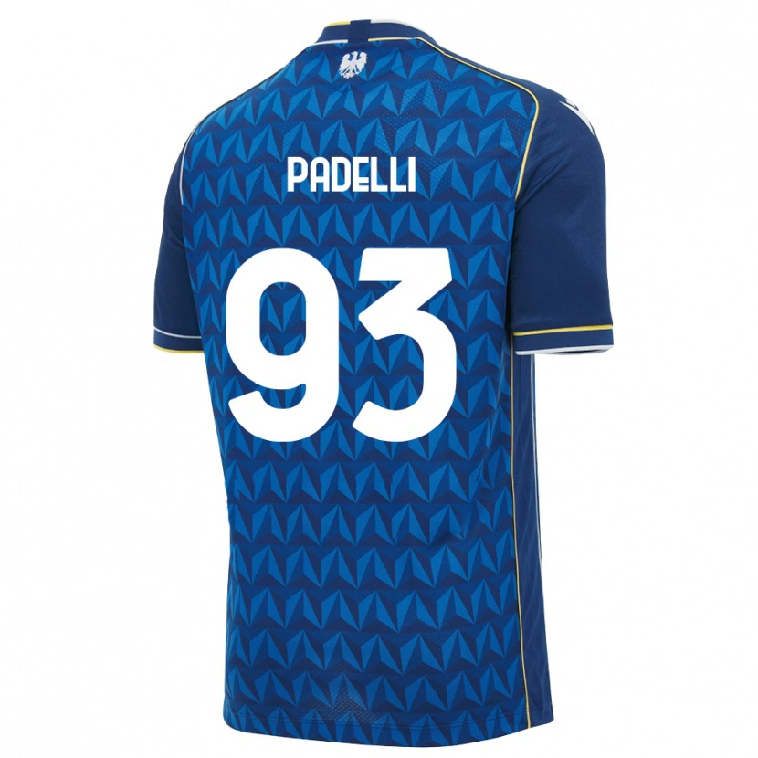 Danxen Uomo Maglia Daniele Padelli #93 Blu Reale Blu Bianco Kit Gara Away 2026/27 Maglietta