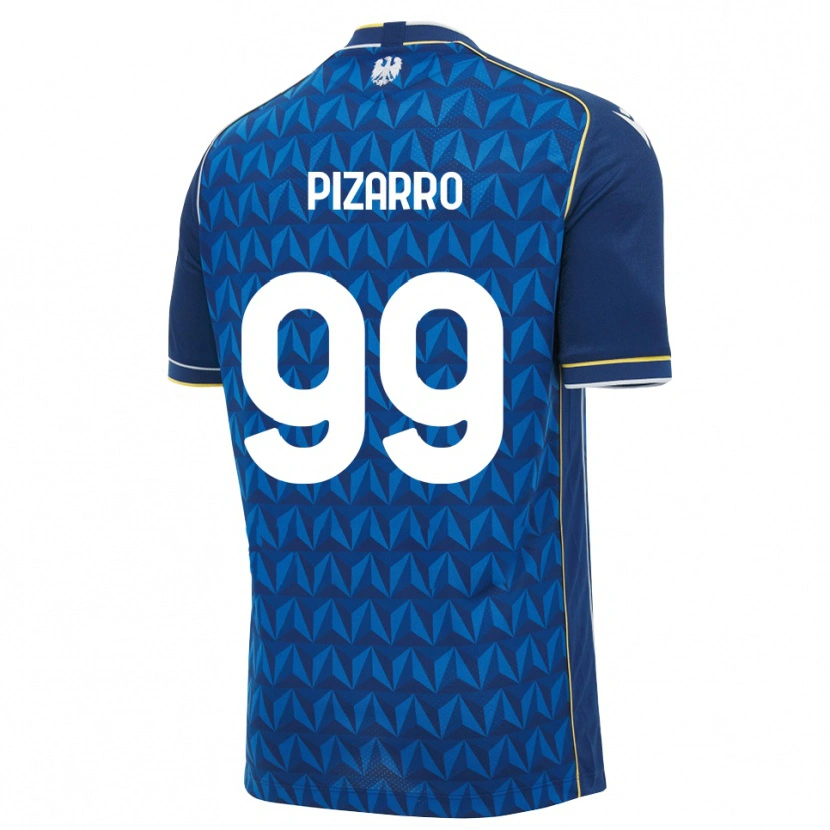 Danxen Uomo Maglia Damián Pizarro #99 Blu Reale Blu Bianco Kit Gara Away 2026/27 Maglietta