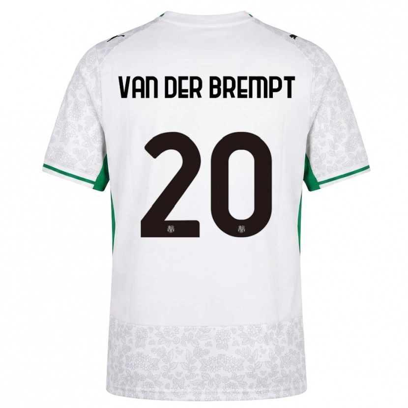 Danxen Uomo Maglia Ignace Van Der Brempt #20 Bianco Nero Verde Kit Gara Away 2026/27 Maglietta