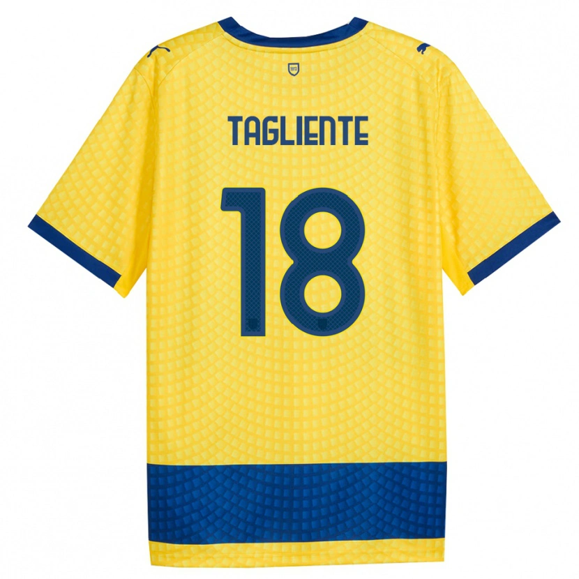 Danxen Uomo Maglia Anthony Tagliente #18 Giallo Blu Nero Kit Gara Away 2026/27 Maglietta