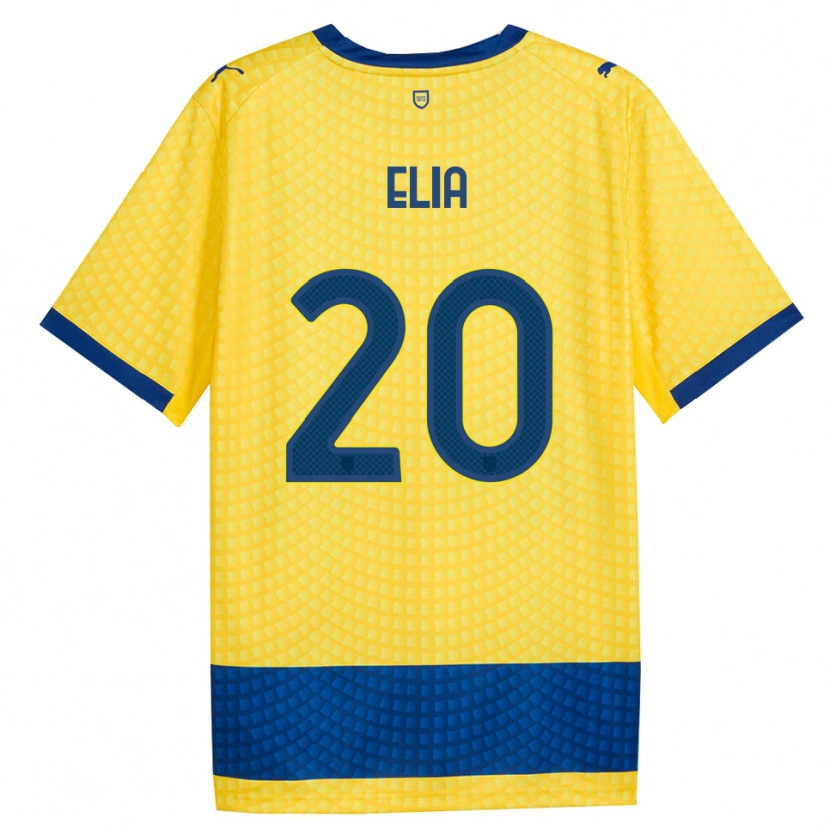 Danxen Uomo Maglia Alessandro Elia #20 Giallo Blu Nero Kit Gara Away 2026/27 Maglietta