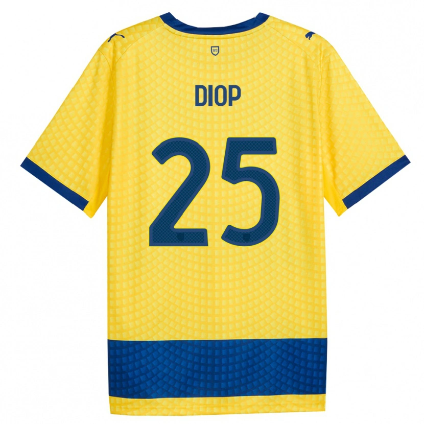 Danxen Uomo Maglia Doro Diop #25 Giallo Blu Nero Kit Gara Away 2026/27 Maglietta