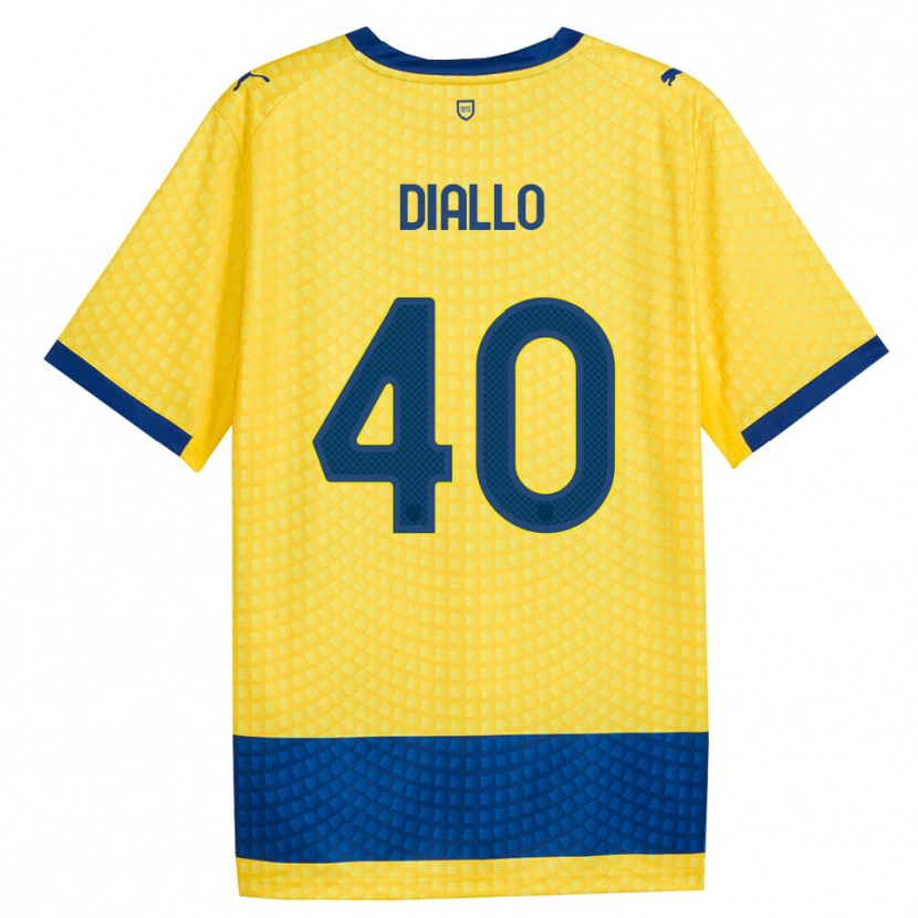 Danxen Uomo Maglia Djibril Diallo #40 Giallo Blu Nero Kit Gara Away 2026/27 Maglietta