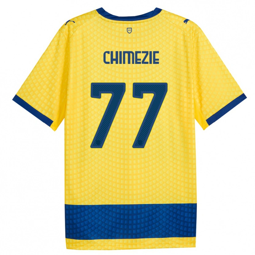 Danxen Uomo Maglia Giorgio Chimezie #77 Giallo Blu Nero Kit Gara Away 2026/27 Maglietta