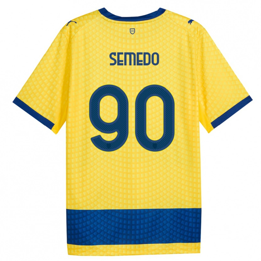 Danxen Uomo Maglia Afonso Semedo #90 Giallo Blu Nero Kit Gara Away 2026/27 Maglietta