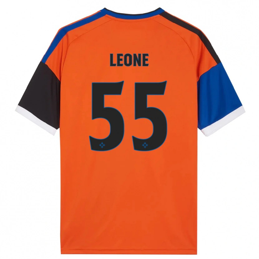 Danxen Uomo Maglia Giuseppe Leone #55 Arancione Blu Nero Bianco Kit Gara Away 2026/27 Maglietta