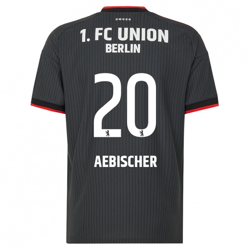 Danxen Uomo Maglia Michel Aebischer #20 Nero Bianco Rosso Kit Gara Away 2026/27 Maglietta