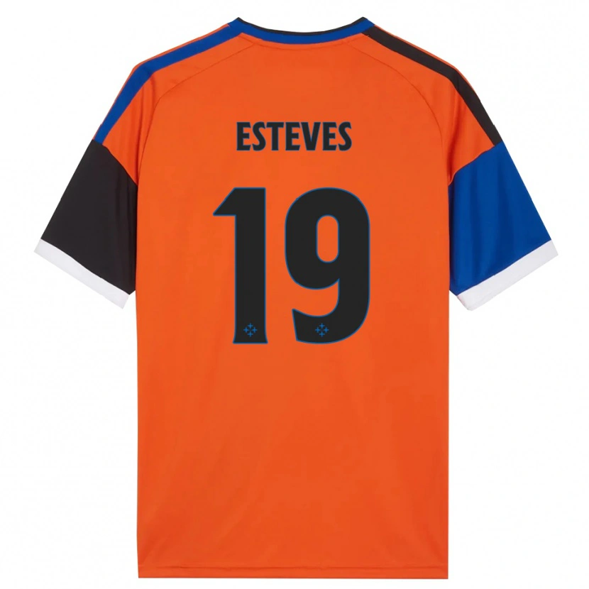 Danxen Uomo Maglia Tomás Esteves #19 Arancione Blu Nero Bianco Kit Gara Away 2026/27 Maglietta