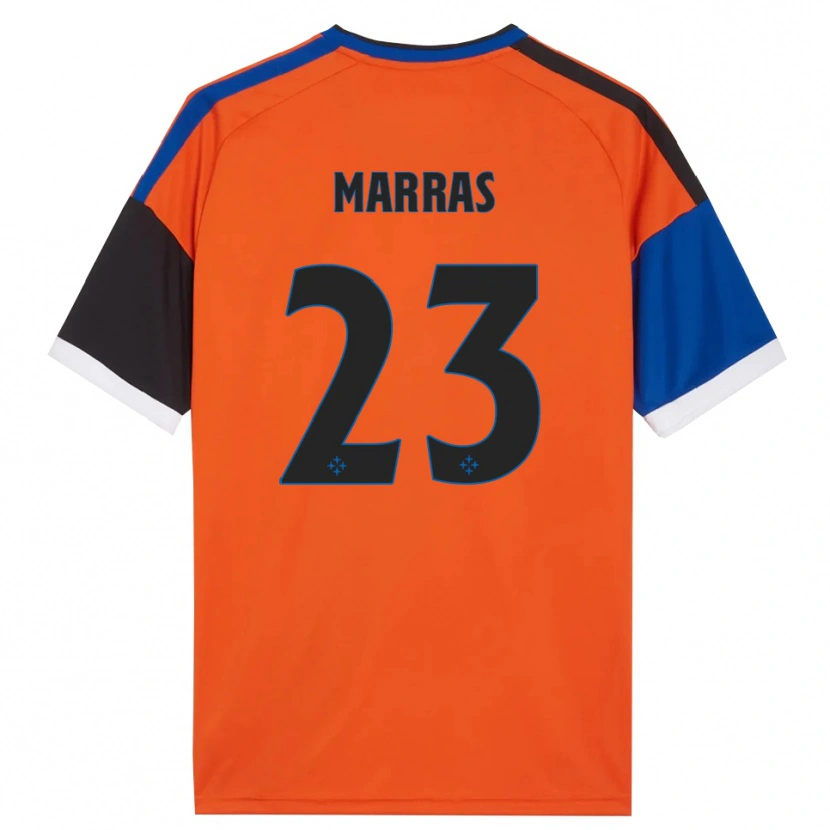 Danxen Uomo Maglia Tommaso Marras #23 Arancione Blu Nero Bianco Kit Gara Away 2026/27 Maglietta