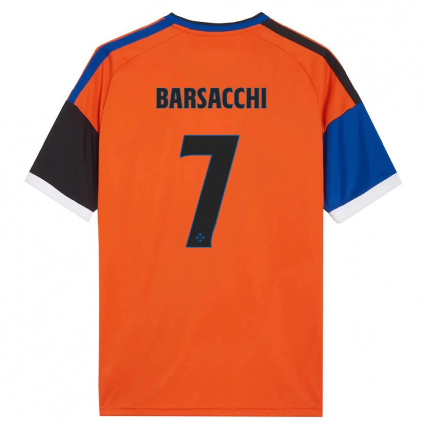 Danxen Uomo Maglia Cristian Barsacchi #7 Arancione Blu Nero Bianco Kit Gara Away 2026/27 Maglietta